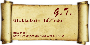 Glattstein Tünde névjegykártya