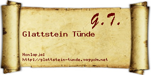 Glattstein Tünde névjegykártya