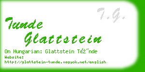 tunde glattstein business card
